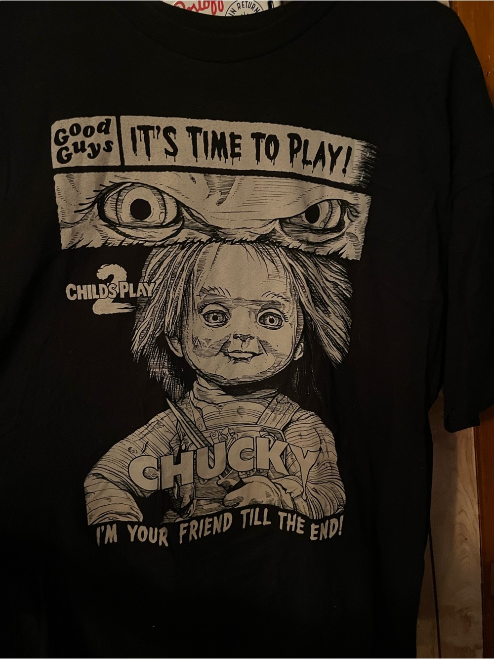 Child’s Play 2 Black CHUCKY Graphic Logo Tee